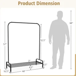 Tangkula Metal Garment Rack, 44