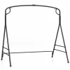 Tangkula Metal Swing Frame, Porch Swing Stand with Extra Side Bars, 3-Ring Design, Heavy Duty Swing Frame Outdoor for Swing