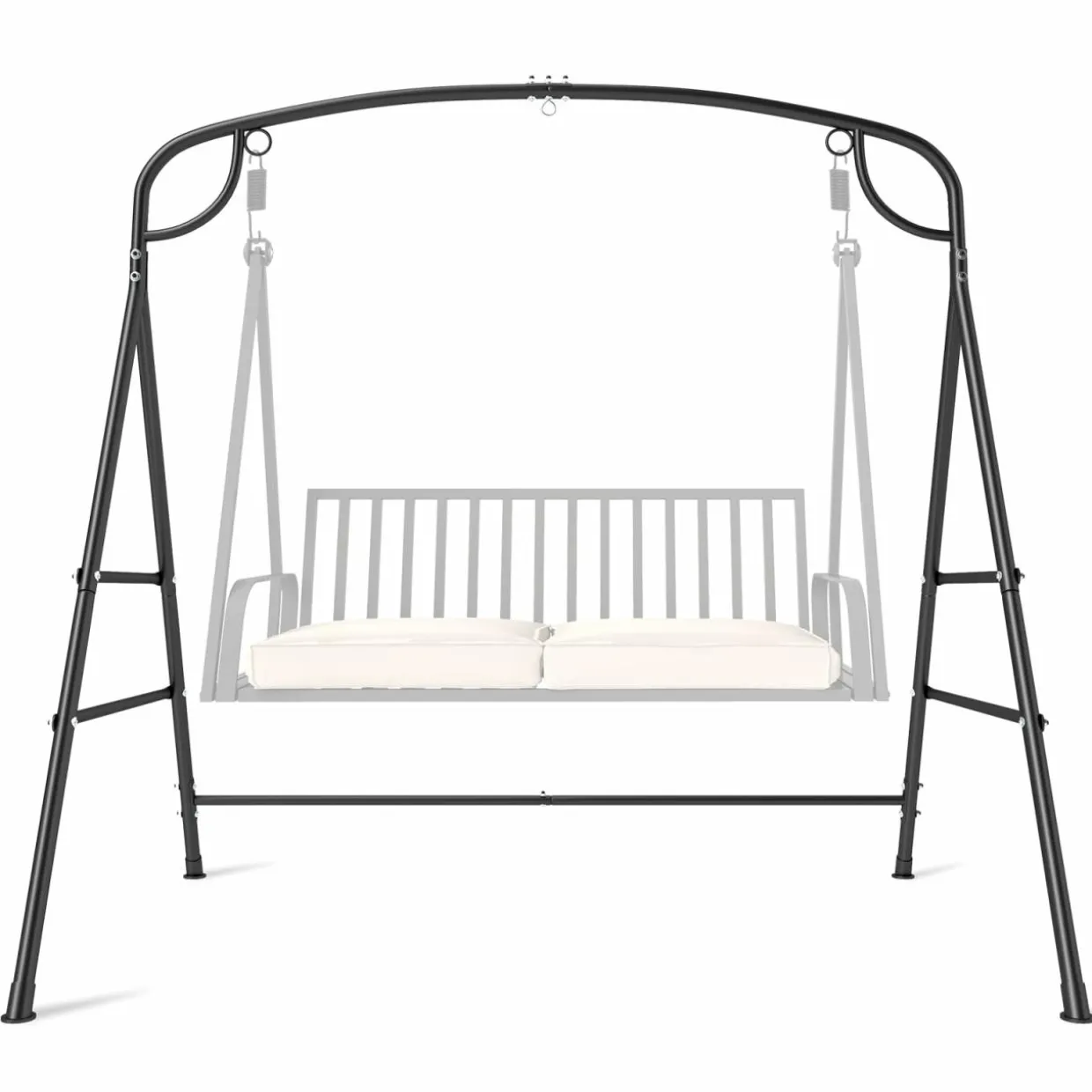 Tangkula Metal Swing Frame, Porch Swing Stand with Extra Side Bars