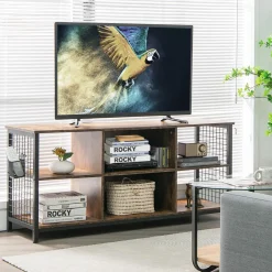 Tangkula Mid Century Modern TV Stand for 65 inch TV