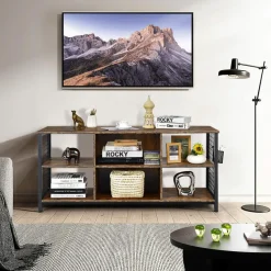 Tangkula Mid Century Modern TV Stand for 65 inch TV