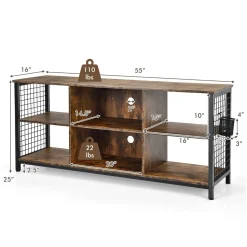 Tangkula Mid Century Modern TV Stand for 65 inch TV
