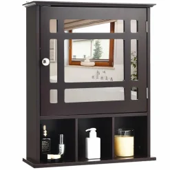 Tangkula Mirrored Medicine Cabinet