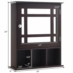 Tangkula Mirrored Medicine Cabinet