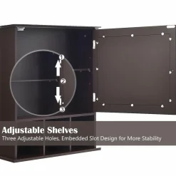 Tangkula Mirrored Medicine Cabinet