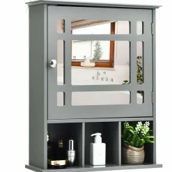 Tangkula Mirrored Medicine Cabinet