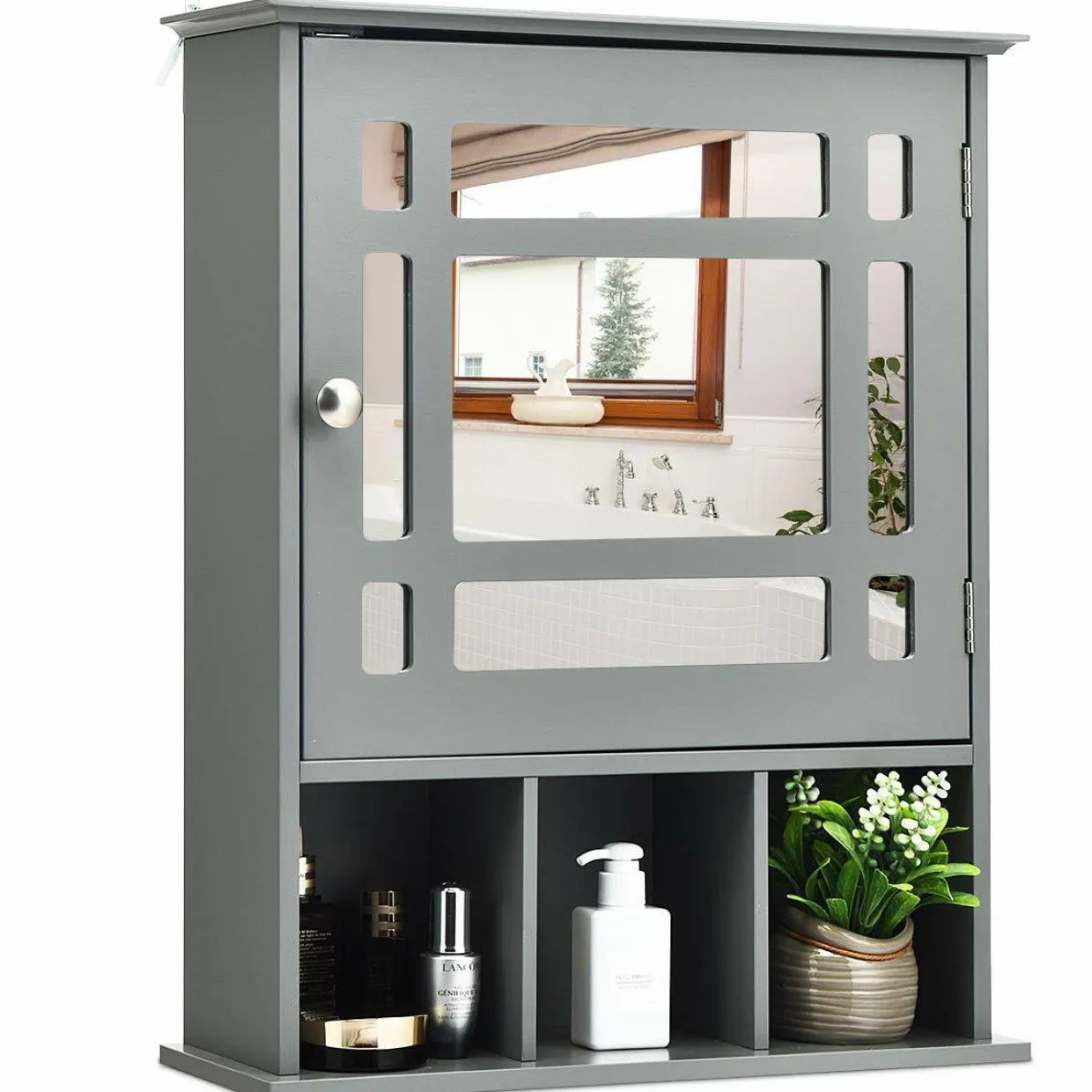Tangkula Mirrored Medicine Cabinet