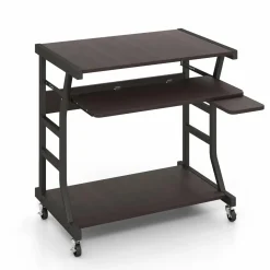 Tangkula Mobile Computer Desk with Keyboard Tray