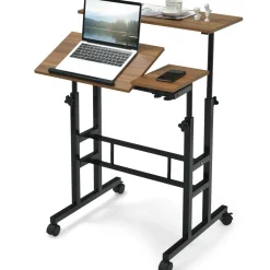 Tangkula Mobile Standing Desk Stand Up Desk