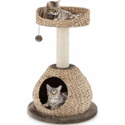 Tangkula Modern Cat Tree for Indoor Cats, Small/Tall Cat Tree with Natural Sisal Scratching Post