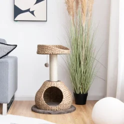 Tangkula Modern Cat Tree for Indoor Cats, Small/Tall Cat Tree with Natural Sisal Scratching Post