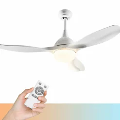 Tangkula Modern Ceiling Fan with Light, Indoor Low Profile LED Ceiling Fan with Remote Control