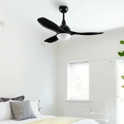Tangkula Modern Ceiling Fan with Light, Indoor Low Profile LED Ceiling Fan with Remote Control