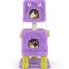 Tangkula Monster-Themed Cat Tree, 3-Level Cat Tower Activity Center with 2 Private Cat Condo