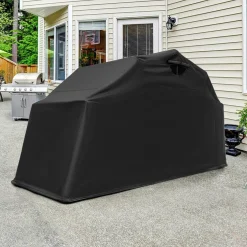 Tangkula Motorcycle Shed, Waterproof Motorcycle Garage with 600D Oxford Cover, Ventilation Window