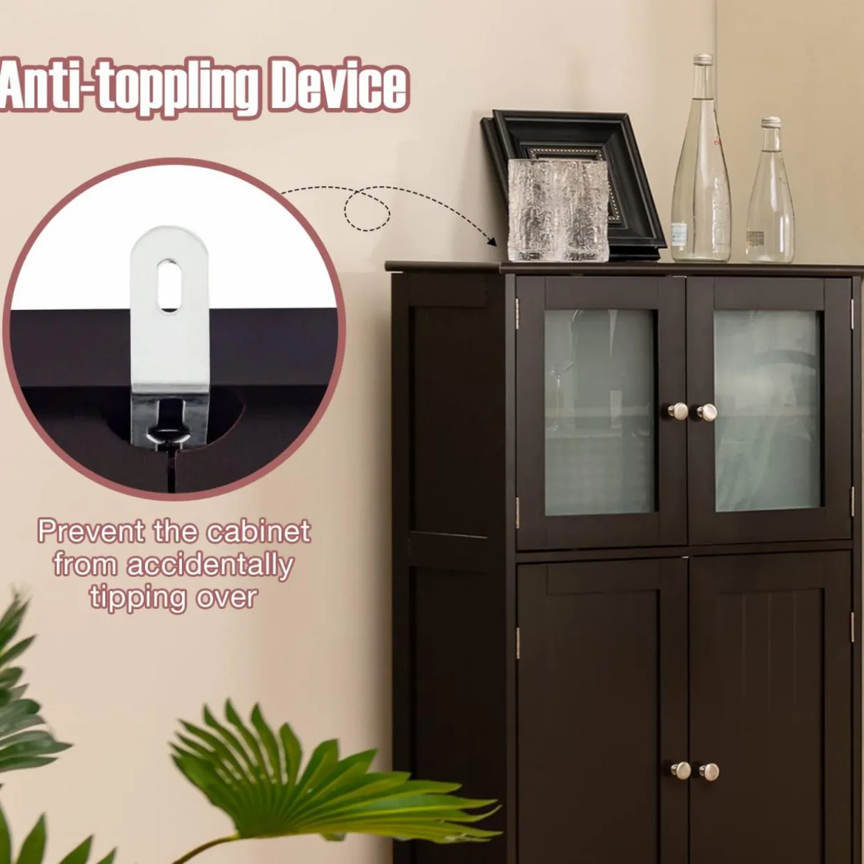 Tangkula Multipurpose Home Organizer for Hallway Living Room Office