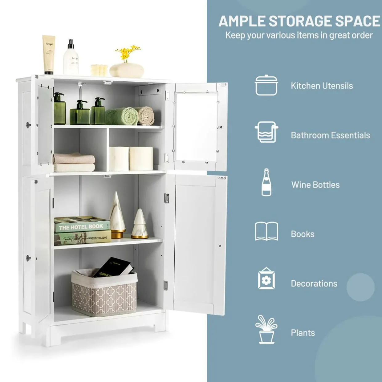 Tangkula Multipurpose Home Organizer for Hallway Living Room Office