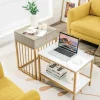Tangkula Nesting Coffee Table Set of 2, Rectangular, Living Room Accent Cocktail Tables
