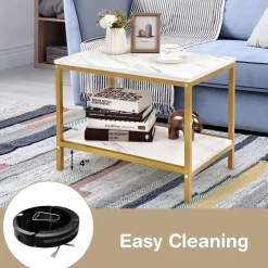 Tangkula Nesting Coffee Table Set of 2, Rectangular, Living Room Accent Cocktail Tables