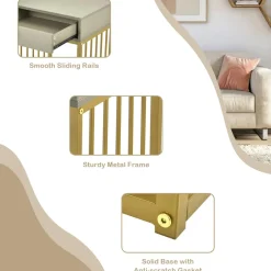 Tangkula Nesting Coffee Table Set of 2, Rectangular, Living Room Accent Cocktail Tables