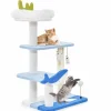 Tangkula Ocean-Themed Cat Tree, 3-Level Cat Tower, 34"