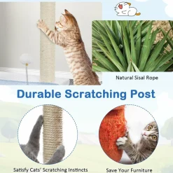 Tangkula Ocean-Themed Cat Tree, 3-Level Cat Tower, 34