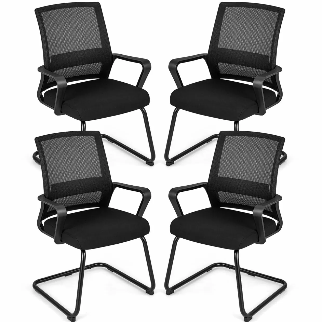 Tangkula Office Guest Chair with Lumbar Support