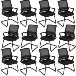 Tangkula Office Guest Chair with Lumbar Support