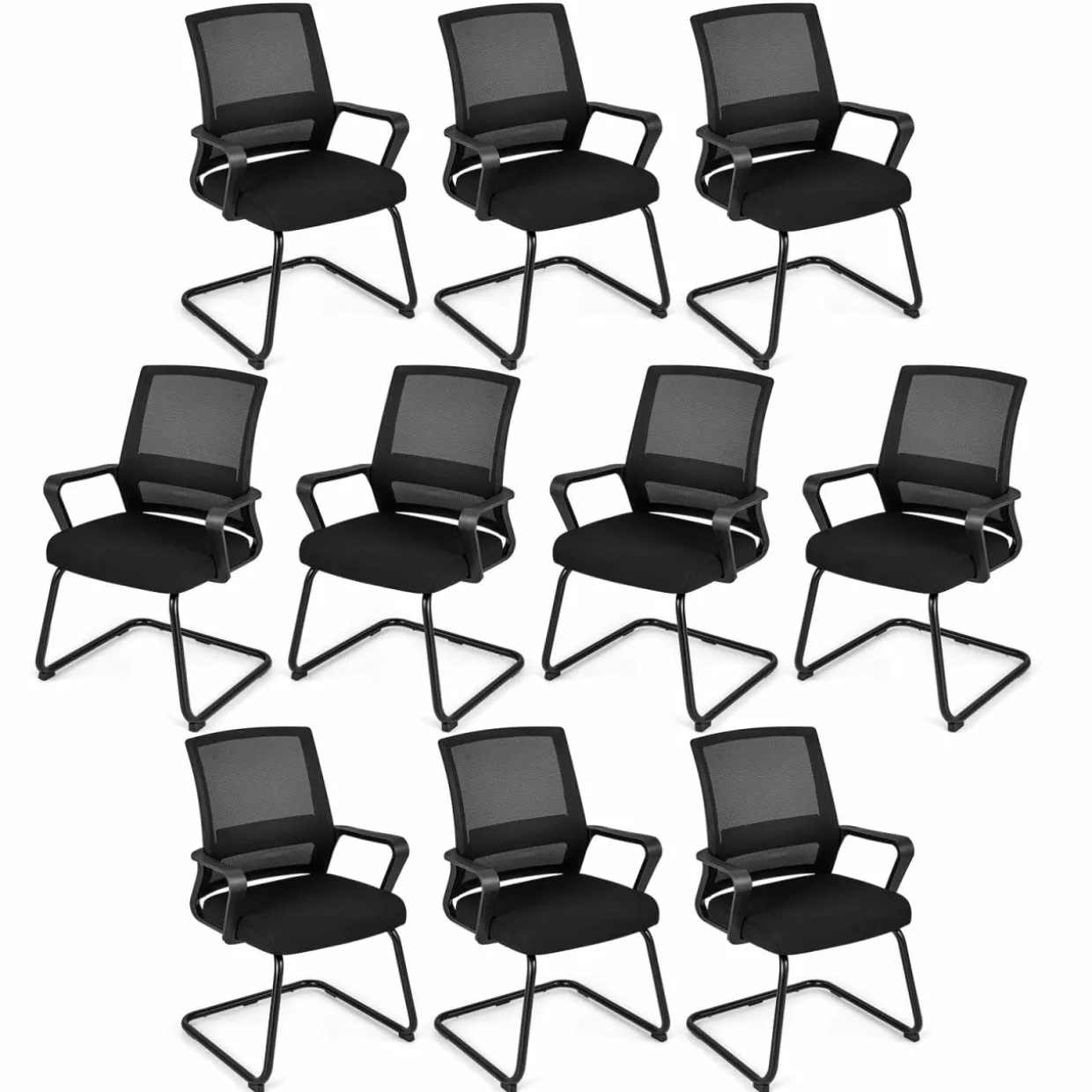 Tangkula Office Guest Chair with Lumbar Support