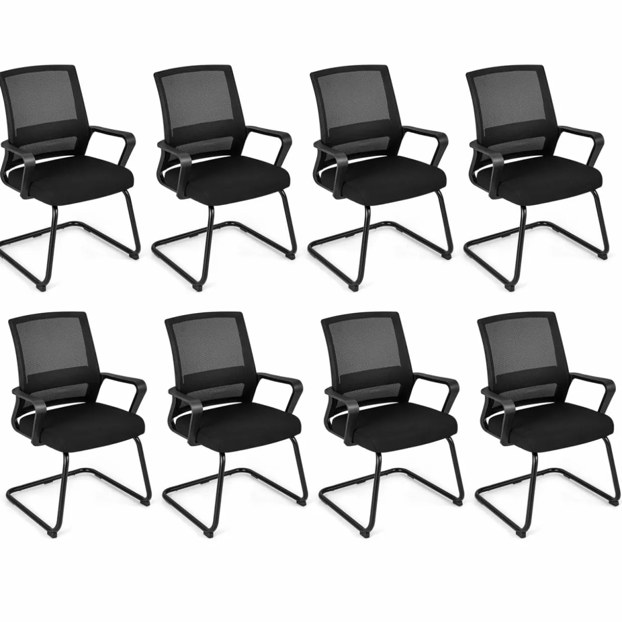 Tangkula Office Guest Chair with Lumbar Support