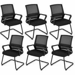 Tangkula Office Guest Chair with Lumbar Support