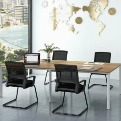 Tangkula Office Guest Chair with Lumbar Support