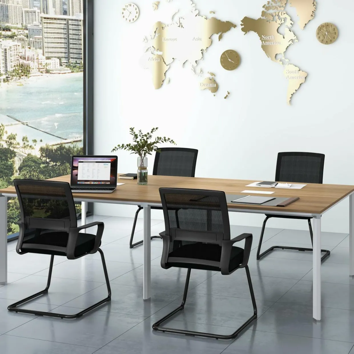 Tangkula Office Guest Chair with Lumbar Support