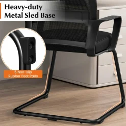 Tangkula Office Guest Chair with Lumbar Support