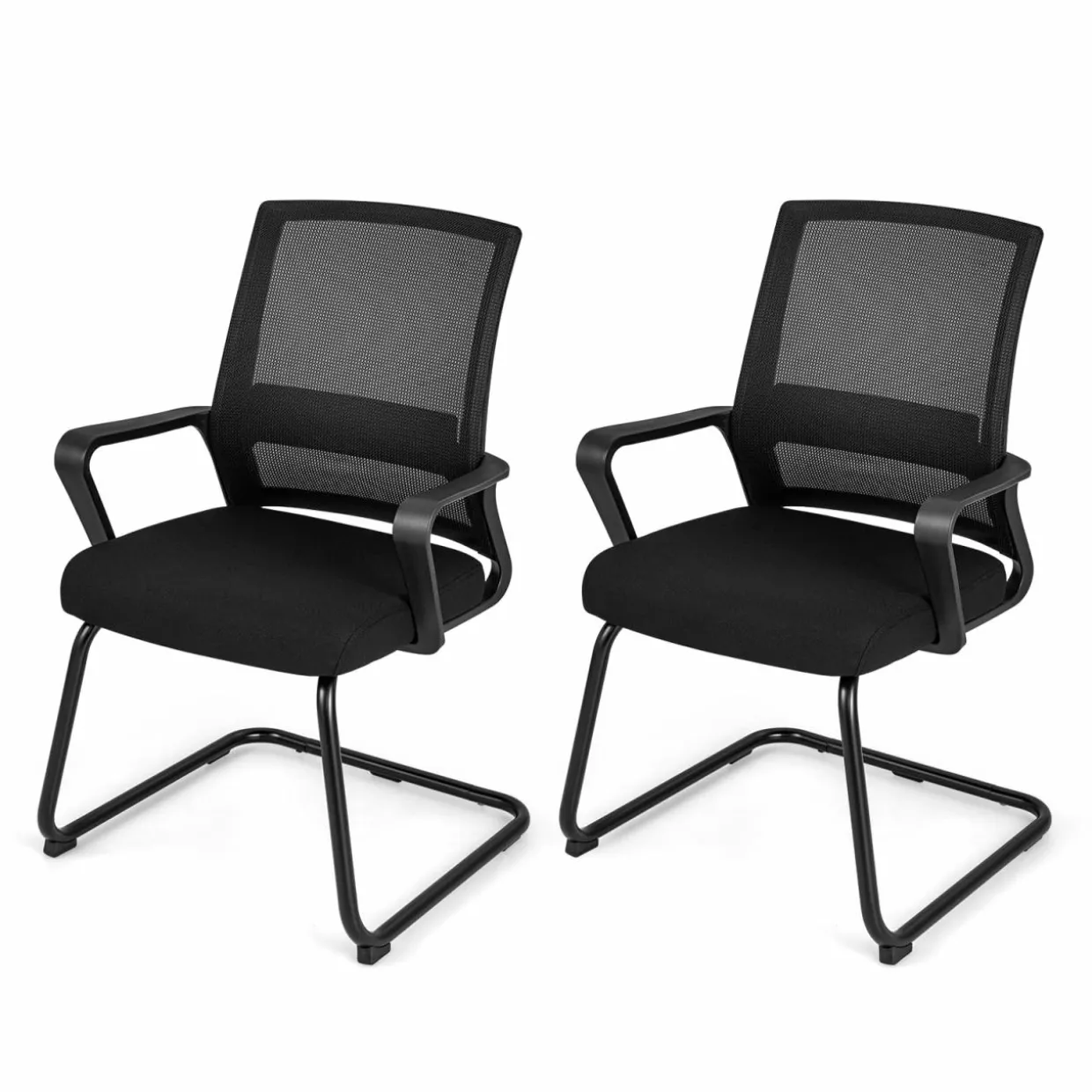 Tangkula Office Guest Chair with Lumbar Support