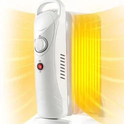 Tangkula Oil Filled Radiator Heater, 700W Portable Radiant Space Heater with Adjustable Thermostat