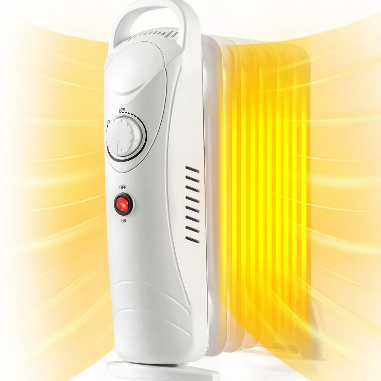 Tangkula Oil Filled Radiator Heater, 700W Portable Radiant Space Heater with Adjustable Thermostat