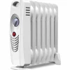 Tangkula Oil Filled Radiator Heater, 700W Portable Space Heater Radiator with Adjustable Thermostat