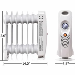 Tangkula Oil Filled Radiator Heater, 700W Portable Space Heater Radiator with Adjustable Thermostat
