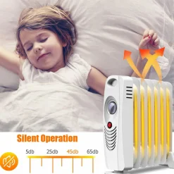 Tangkula Oil Filled Radiator Heater, 700W Portable Space Heater Radiator with Adjustable Thermostat