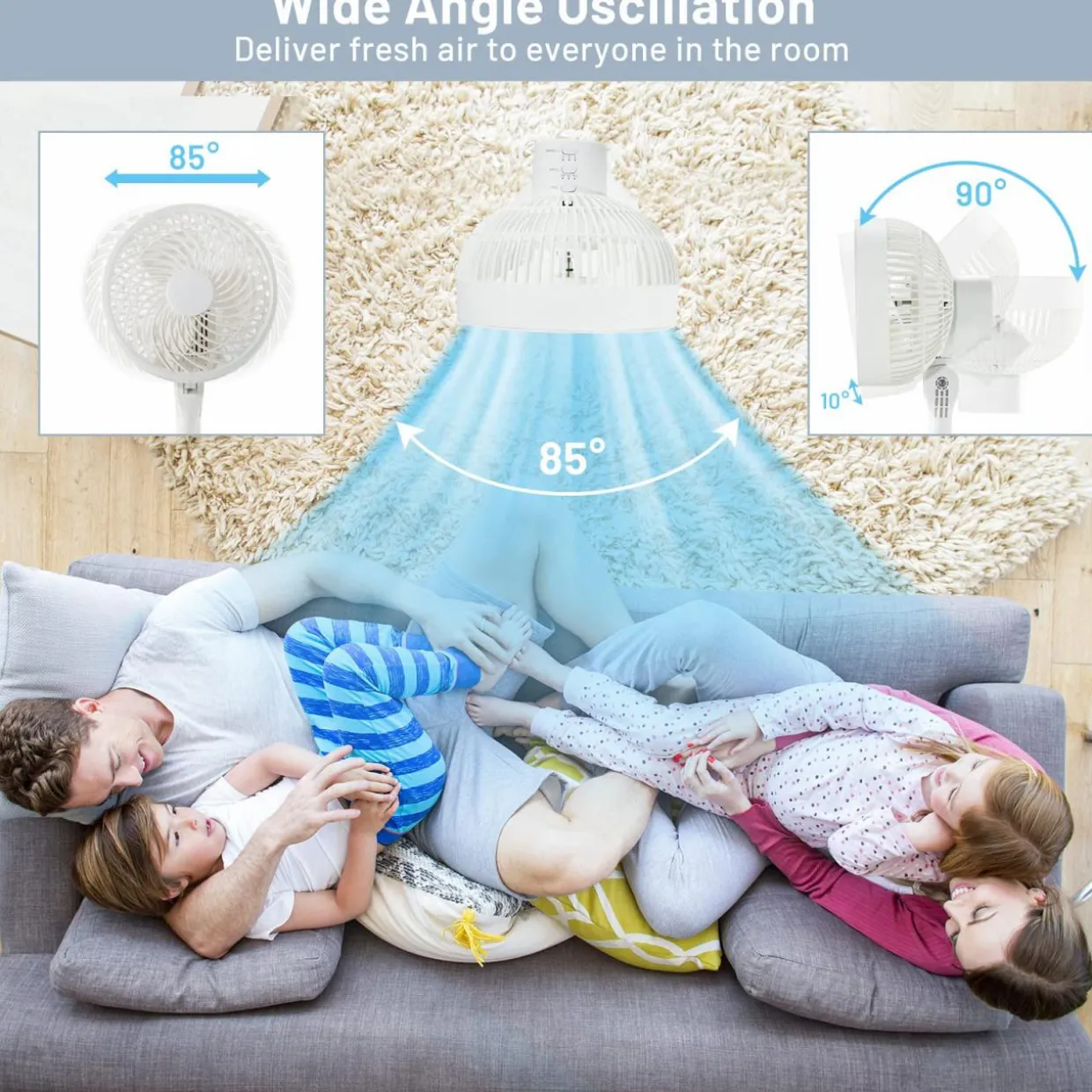 Tangkula Oscillating Pedestal Fan with Remote Control
