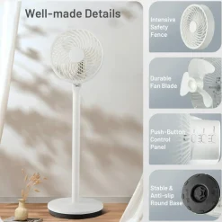 Tangkula Oscillating Pedestal Fan with Remote Control