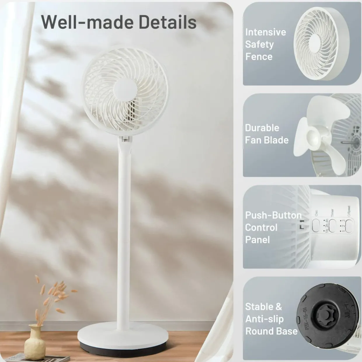 Tangkula Oscillating Pedestal Fan with Remote Control