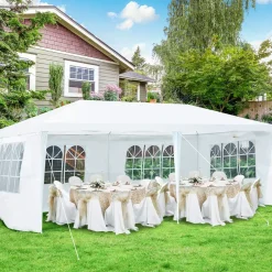 Tangkula Outdoor 10 x 20 Feet Canopy Tent, Party Wedding Tent with Removable Walls, Portable Canopy Shelter Gazebo Pavilion for Event