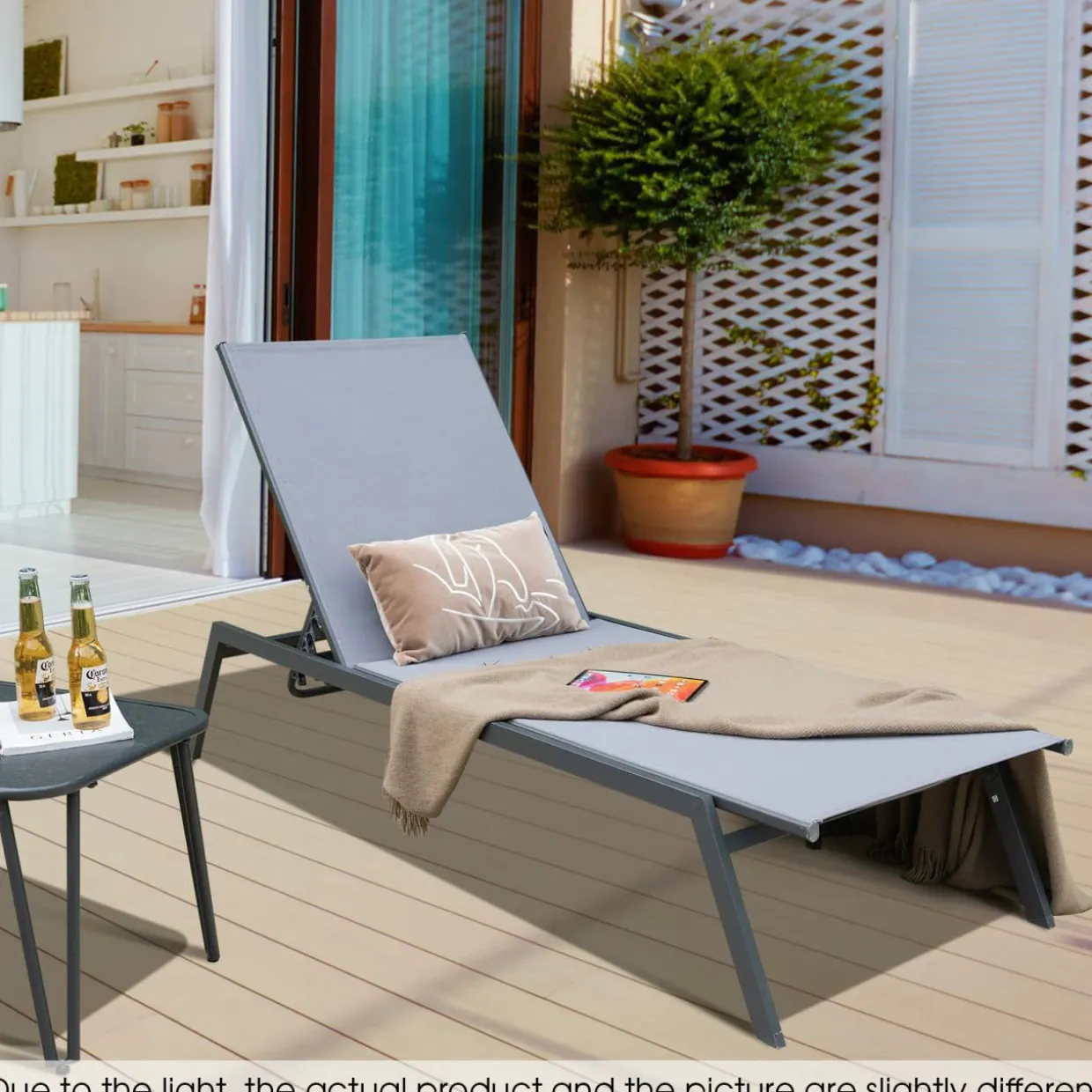 Tangkula Outdoor Adjustable Chaise Lounge Chair