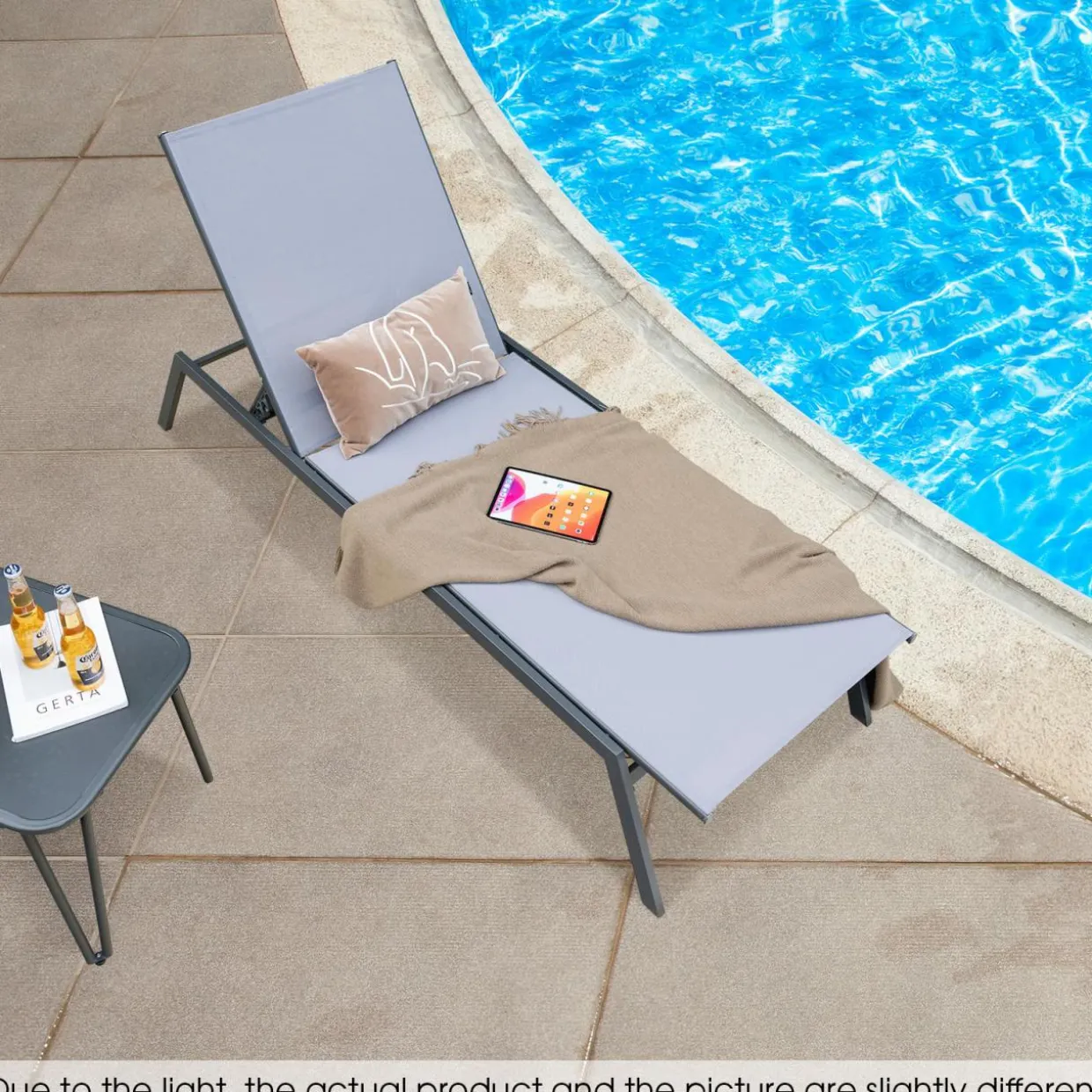 Tangkula Outdoor Adjustable Chaise Lounge Chair