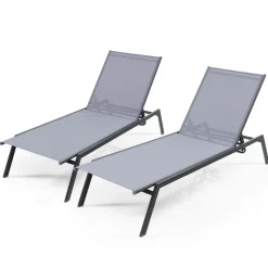 Tangkula Outdoor Adjustable Chaise Lounge Chair