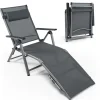 Tangkula Outdoor Aluminum Chaise Lounge Chair