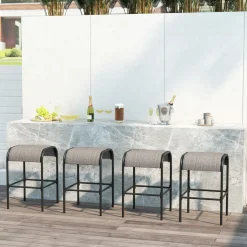 Tangkula Outdoor Bar Stools Set of 2/4, 30