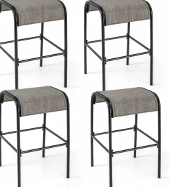 Tangkula Outdoor Bar Stools Set of 2/4, 30
